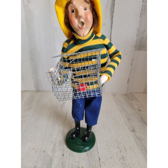 Byers Choice crabber fisherman bait trap vintage Xmas home decor - Picture 2 of 7